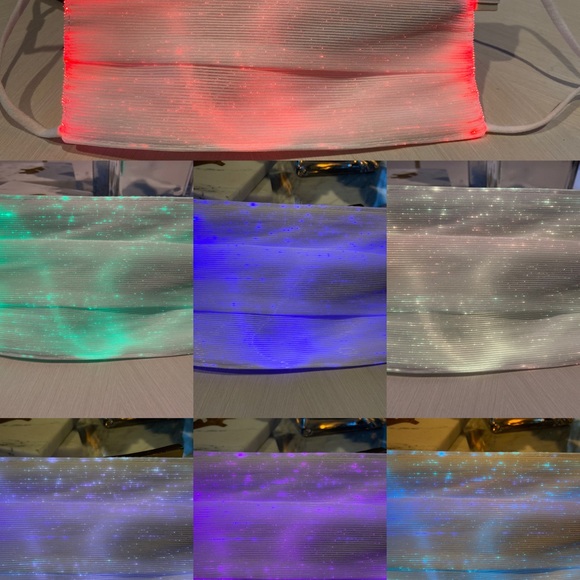 NWT (white)LED Light up Face Mask 7 Color Lights - Picture 1 of 11